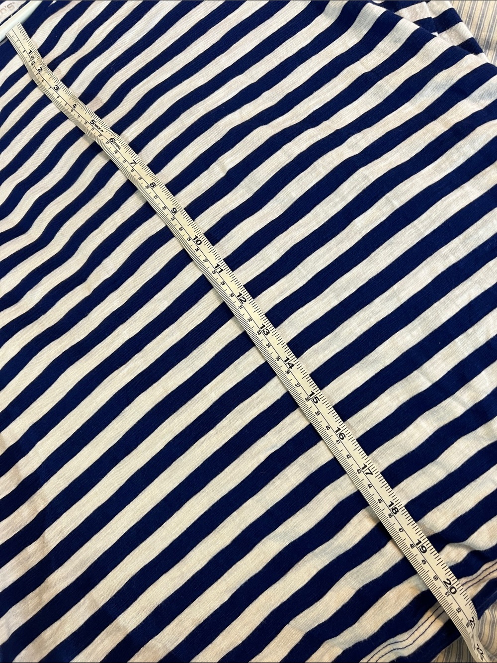 Blue and white striped Chico’s tee - Picture 6 of 7